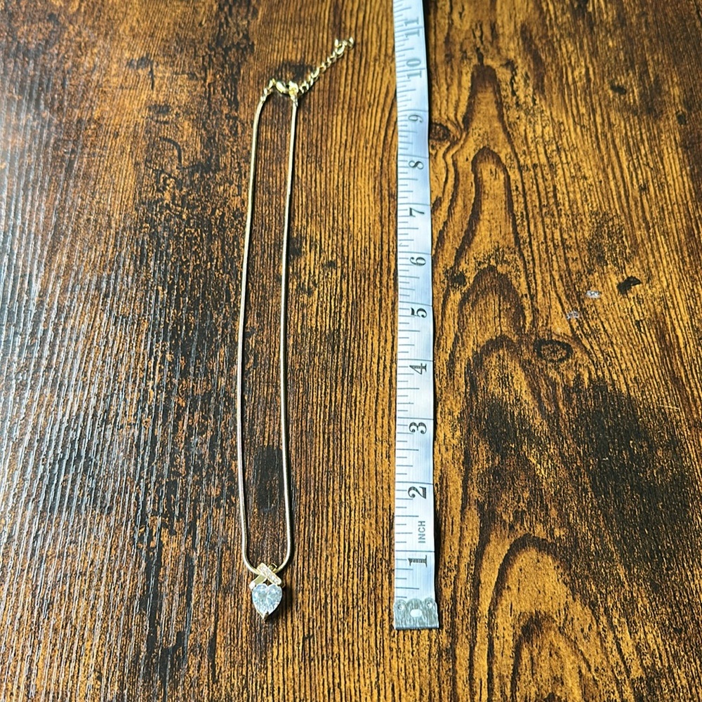 Swarovski Gold and Crystal Teardrop Necklace - Picture 2 of 2